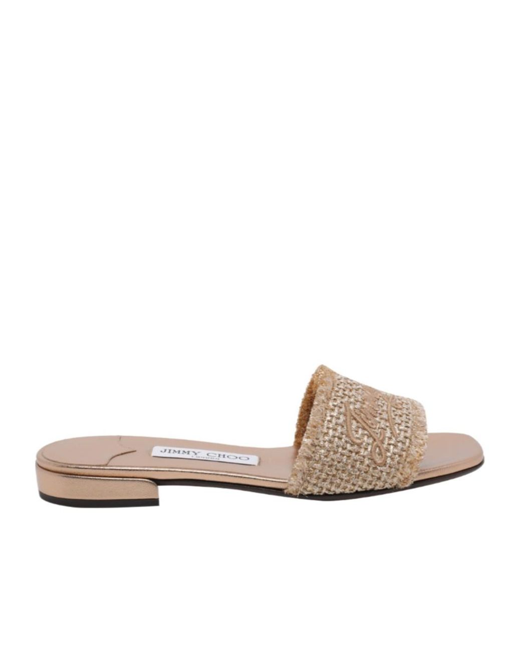 Jimmy Choo White Joa Flat Sandals