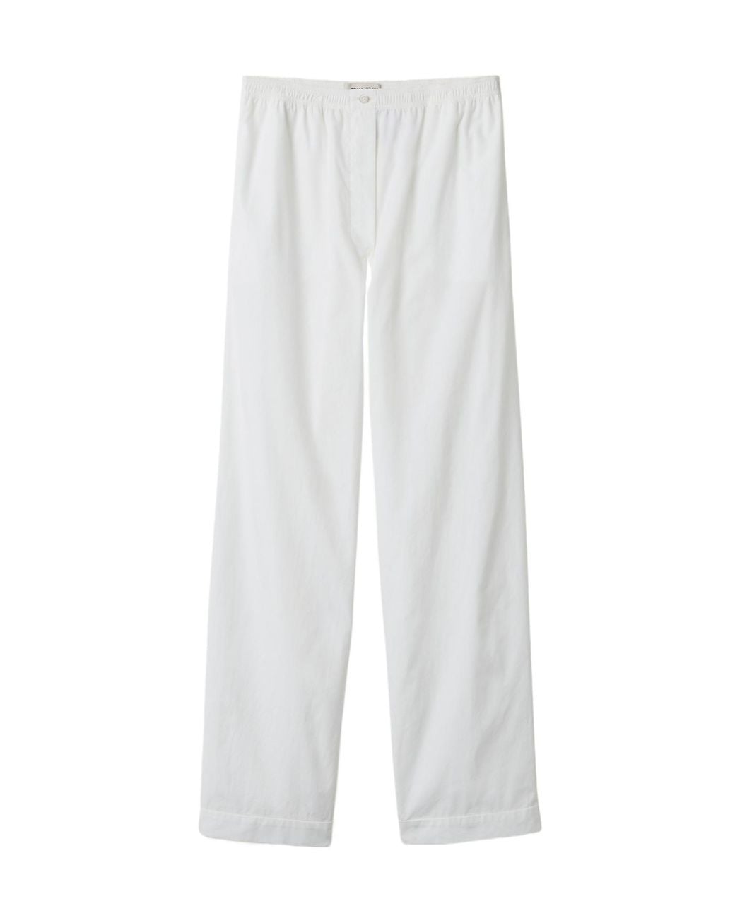 Miu Miu White Straight Leg Pants