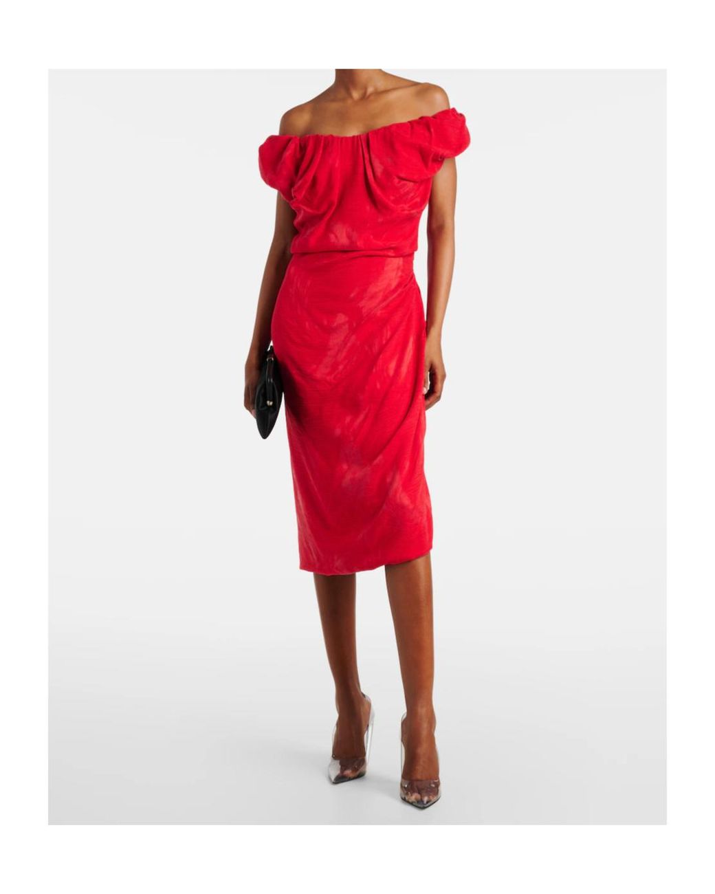 Vivienne Westwood Red Ginnie Jersey Midi Dress