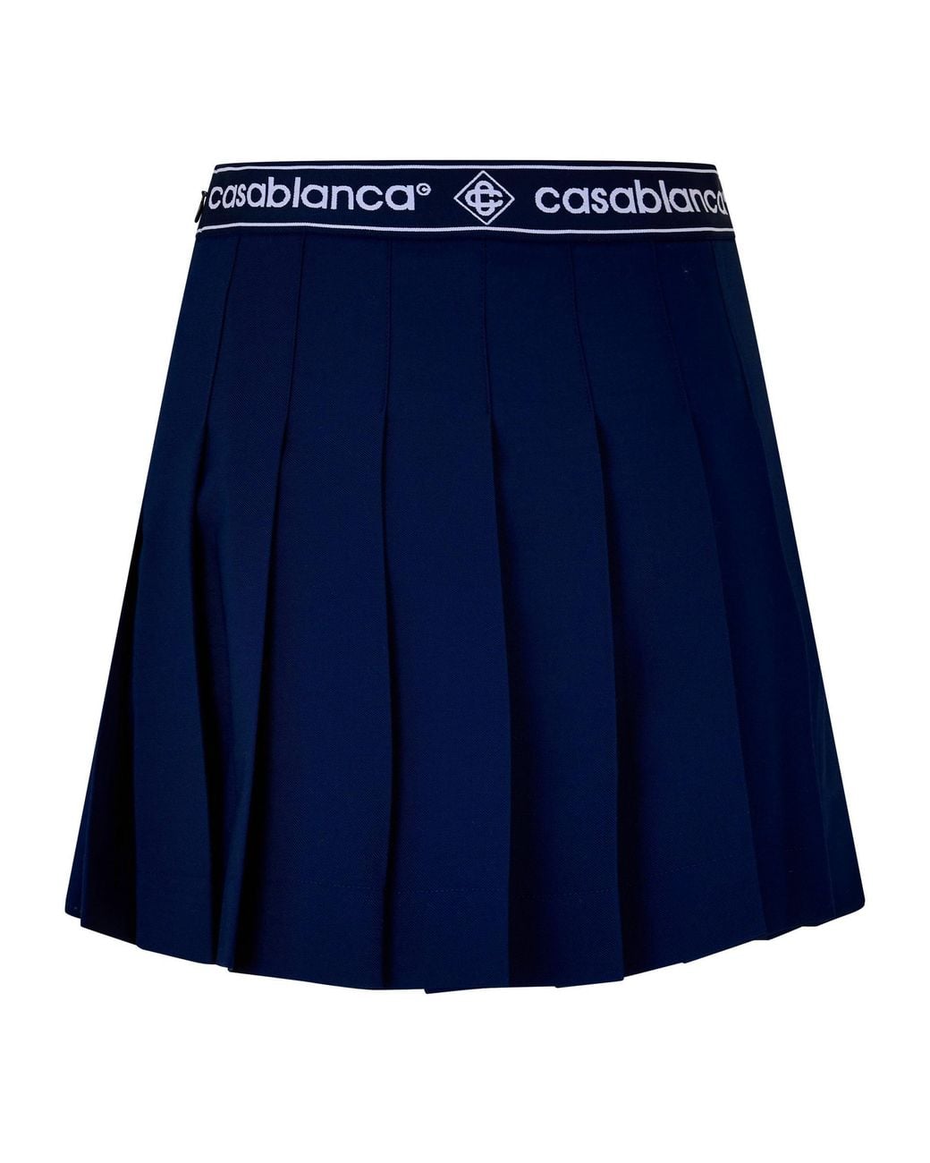 Casablanca Blue Pleated Mini Skirt