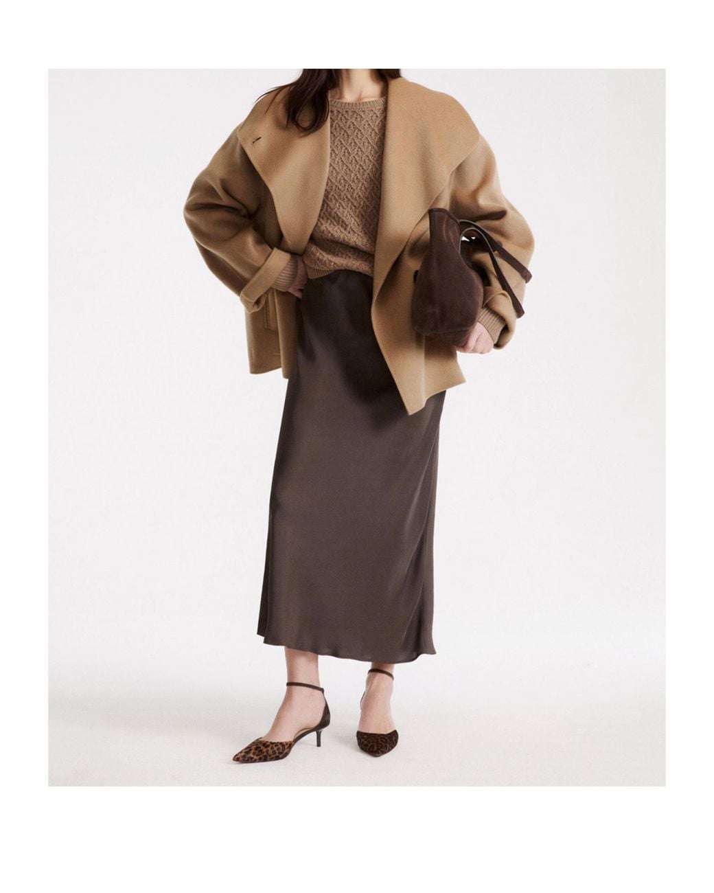 Marella Brown Single Breasted Coat