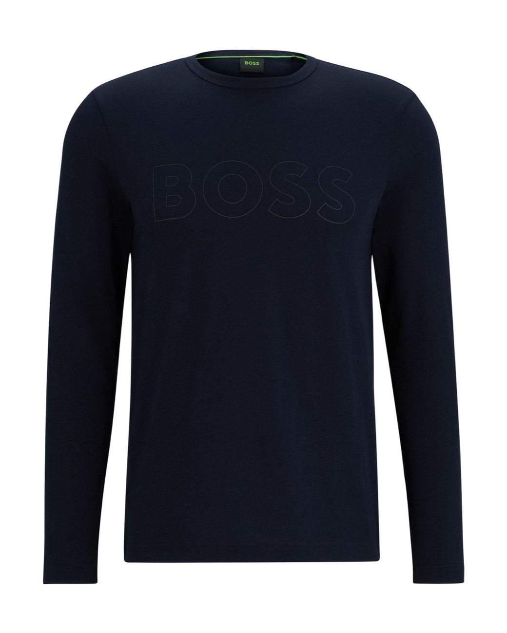 Boss Blue Crew Neck Longsleeve Tee for men