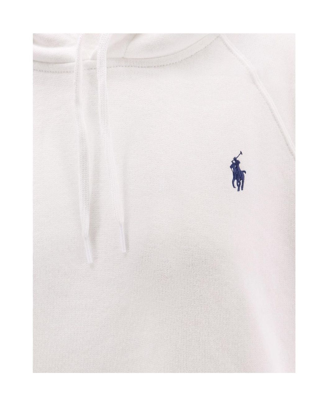 Polo Ralph Lauren White Pony Embroidered Drawstring Hoodie
