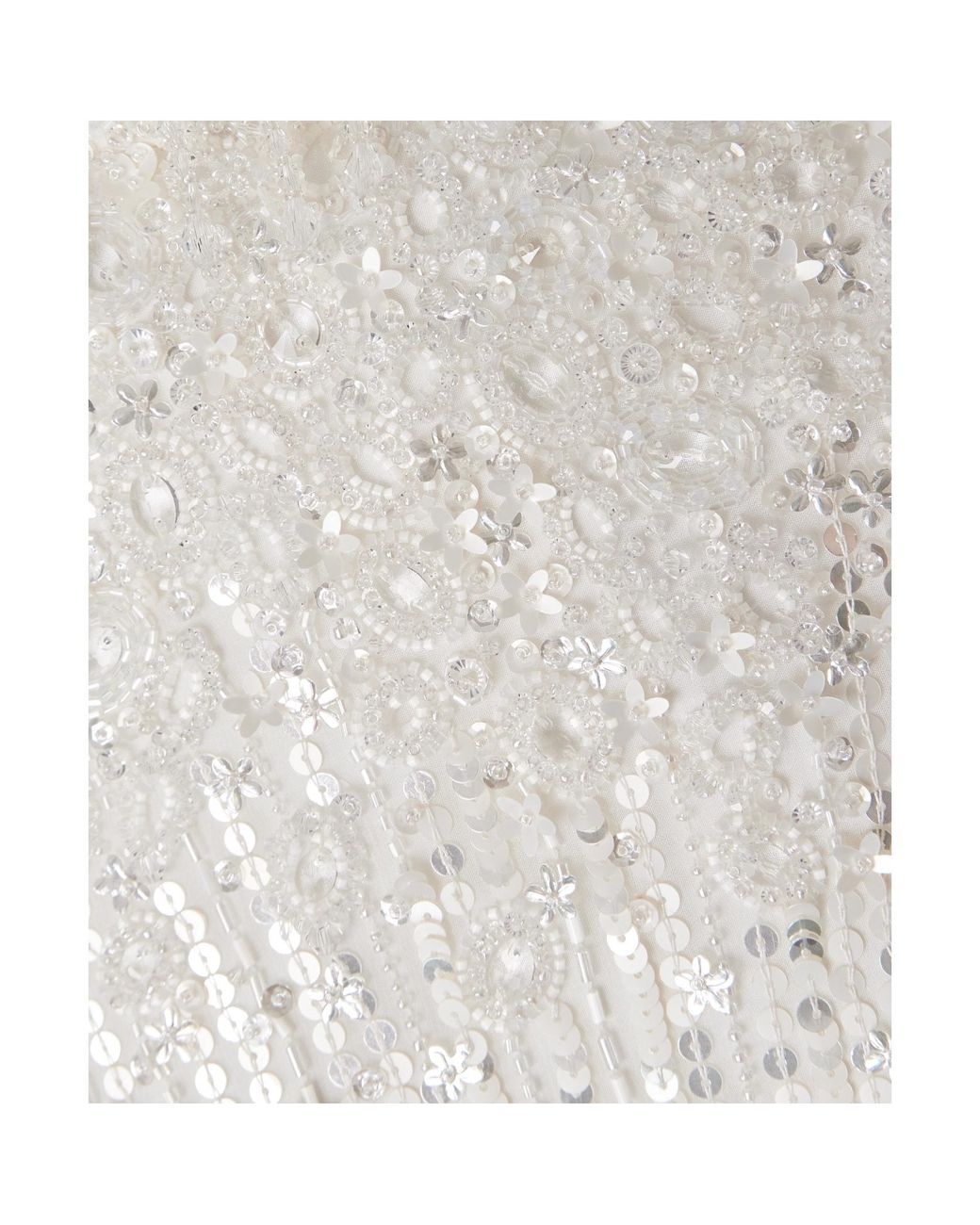 Jenny Packham White Chiffon High-Neck Dress