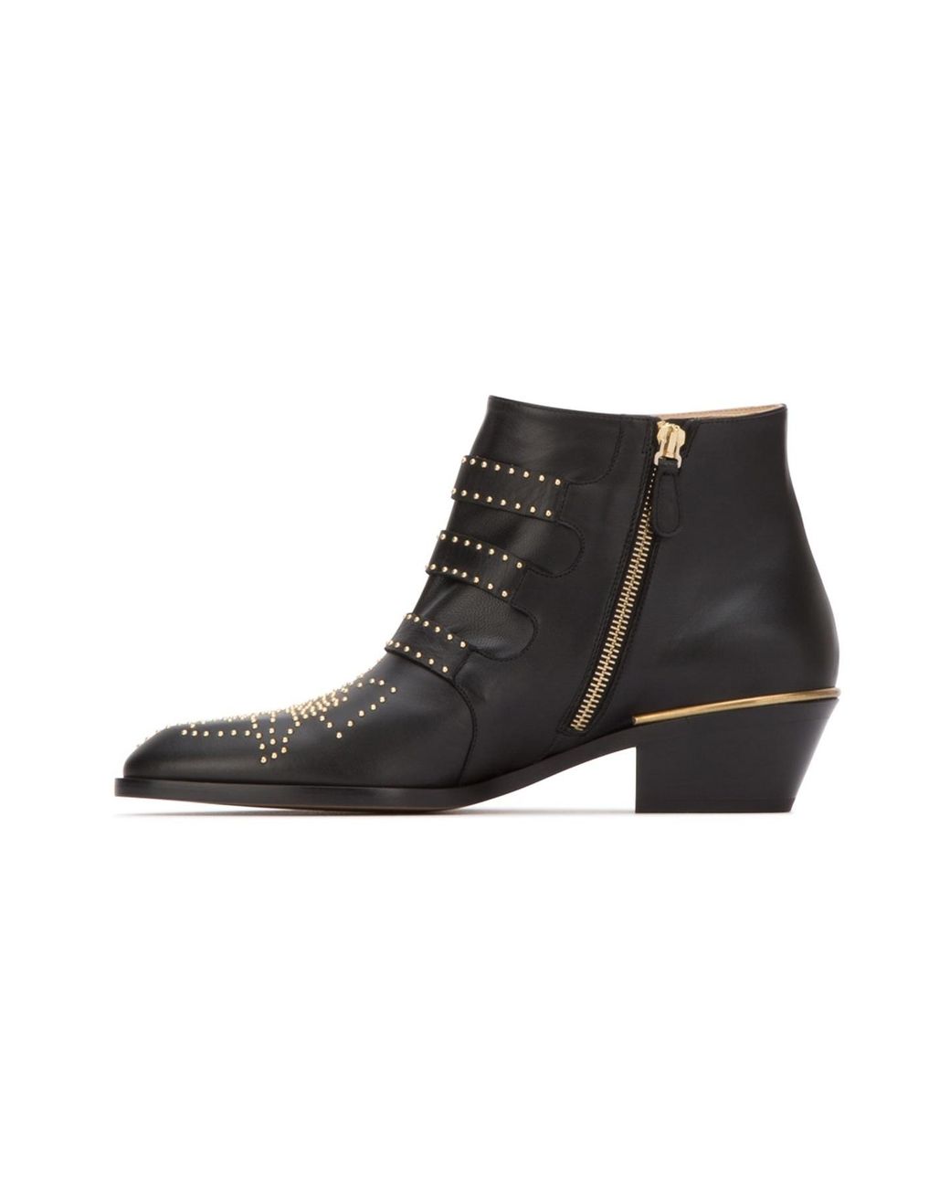 Chloé Black Chloé Susanna Embellished Buckled Boots
