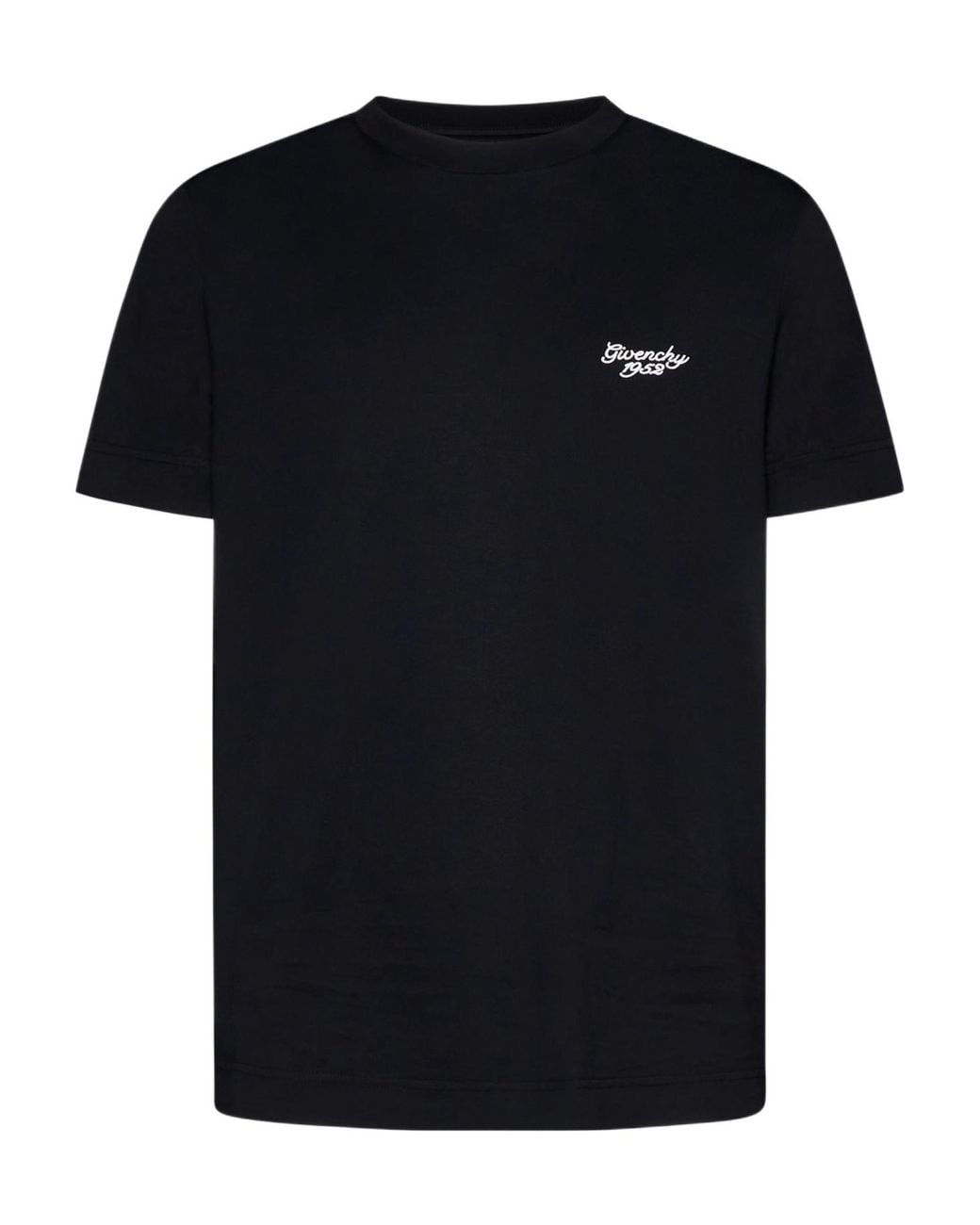 Givenchy Black 4G Embroidered Crewneck T-Shirt for men