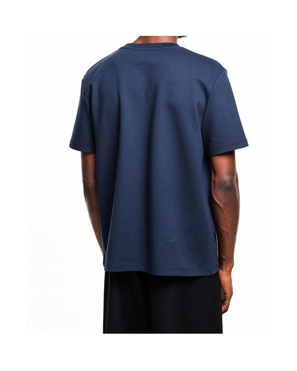 Balmain Blue Logo Short-Sleeved T-Shirt for men