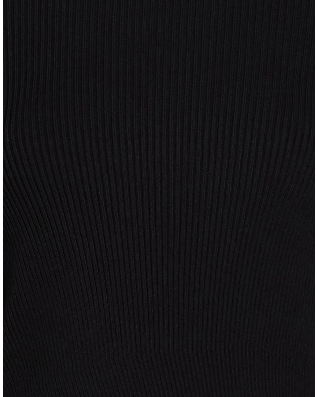 Rick Owens Black Solid-Color Long-Sleeve Knit Top