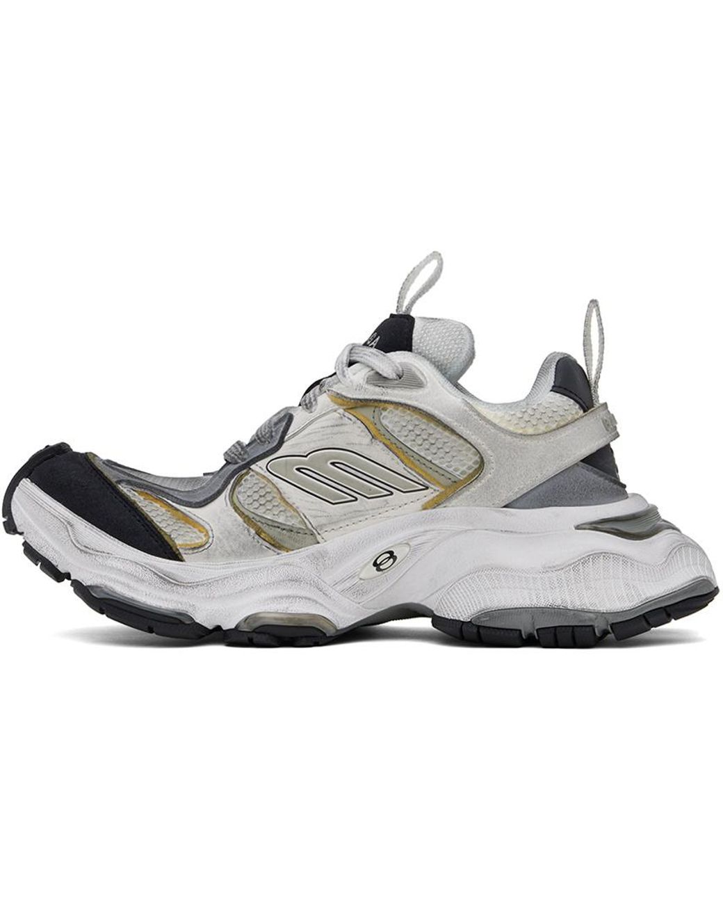 Balenciaga White 'Cargo' Sports Shoes