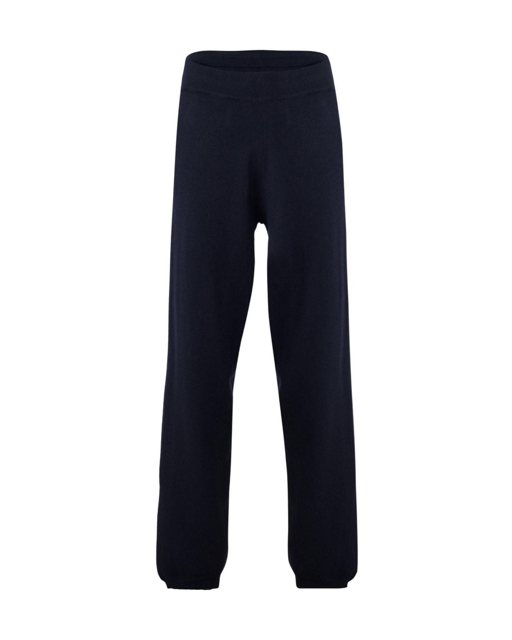 Stone Island Blue Solid Knitted Jogger Pants for men