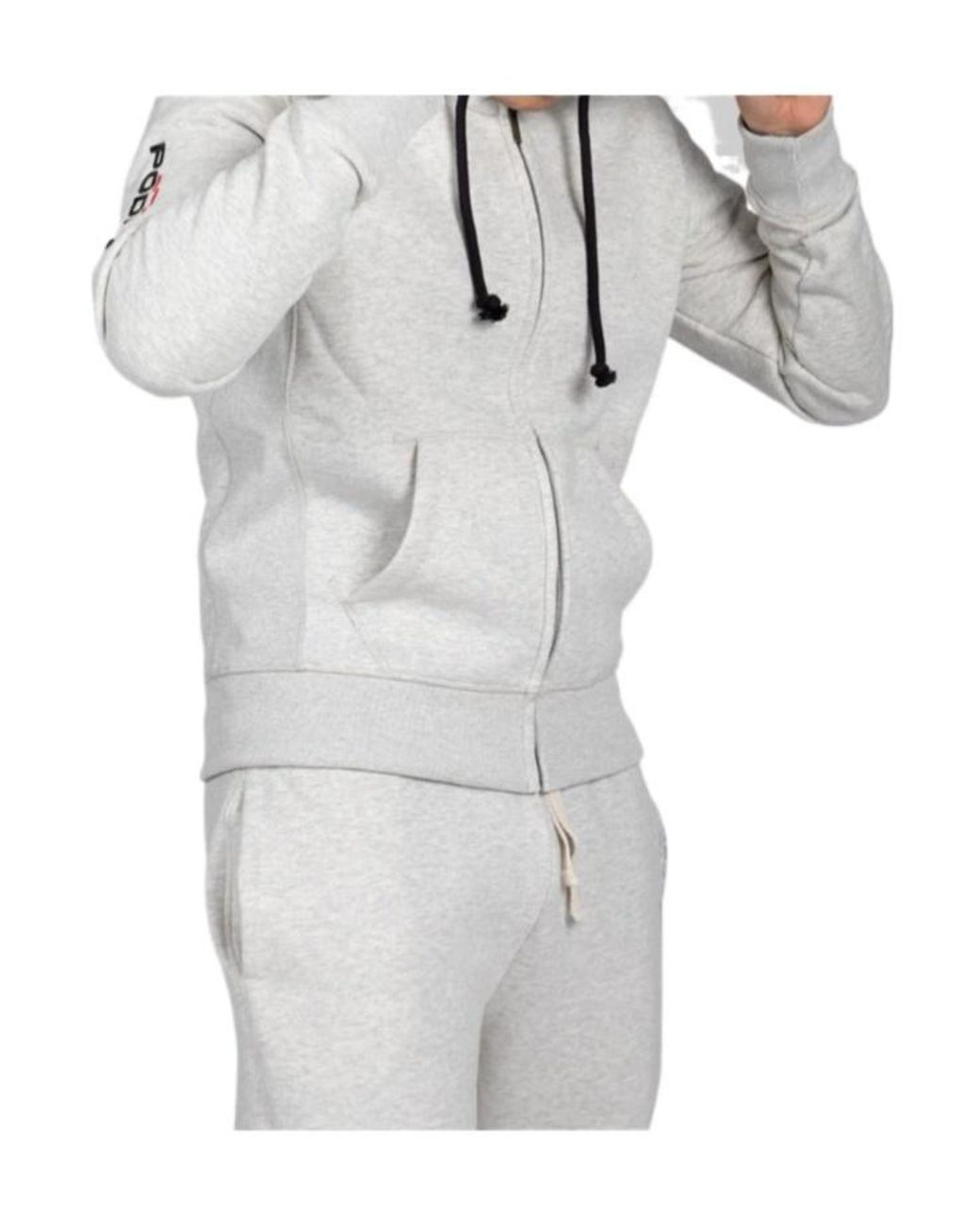 PODHIO White Long-Sleeved Sweatshirt for men