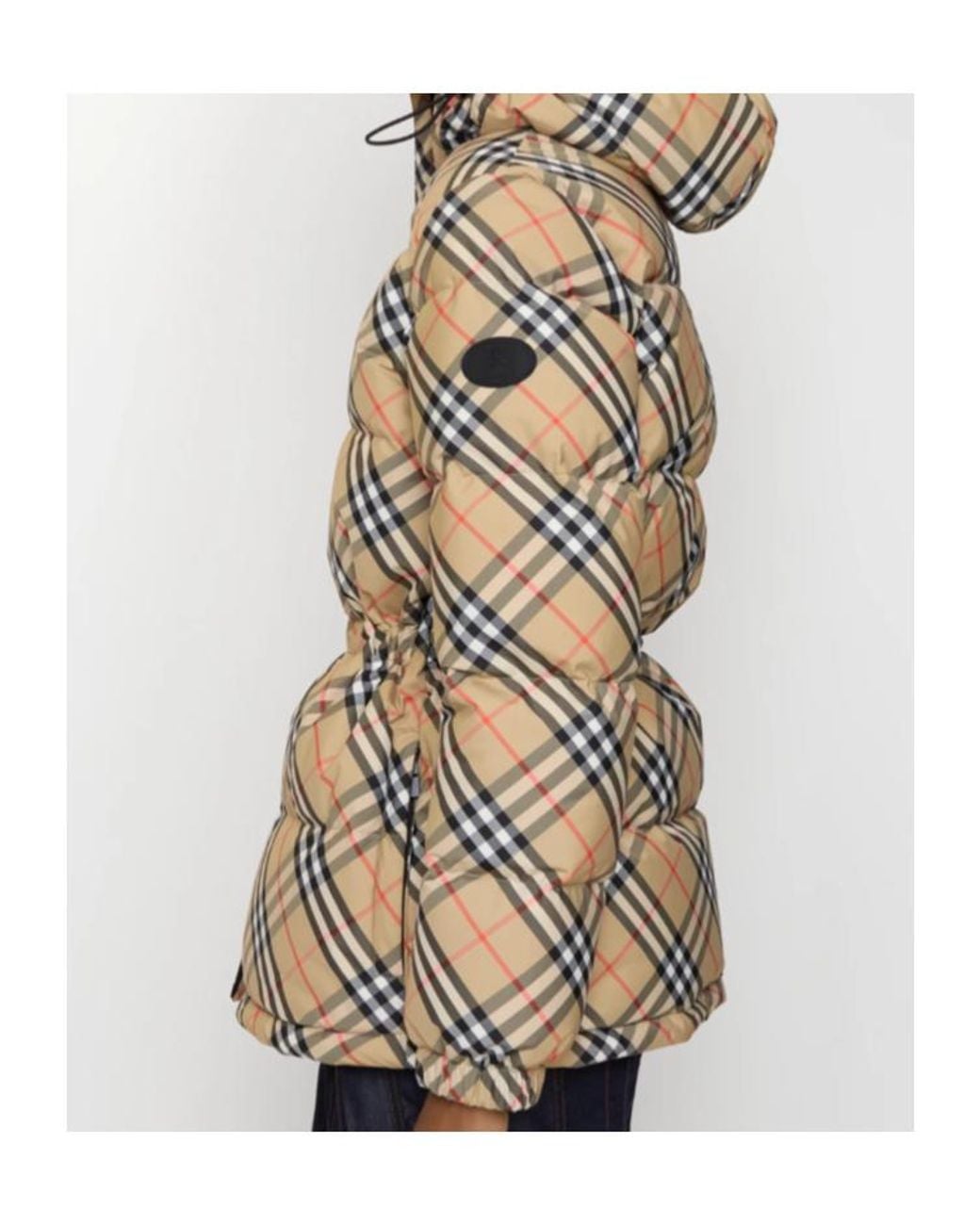 Burberry Metallic Vintage Checked Hooded Puffer Jacket