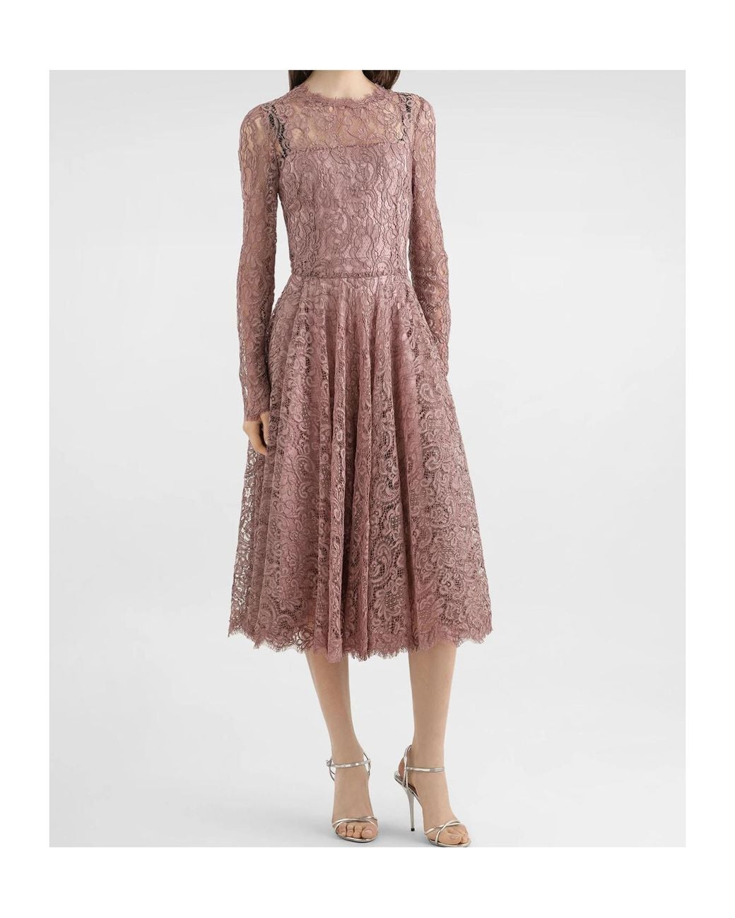Dolce & Gabbana Purple Lace Dress