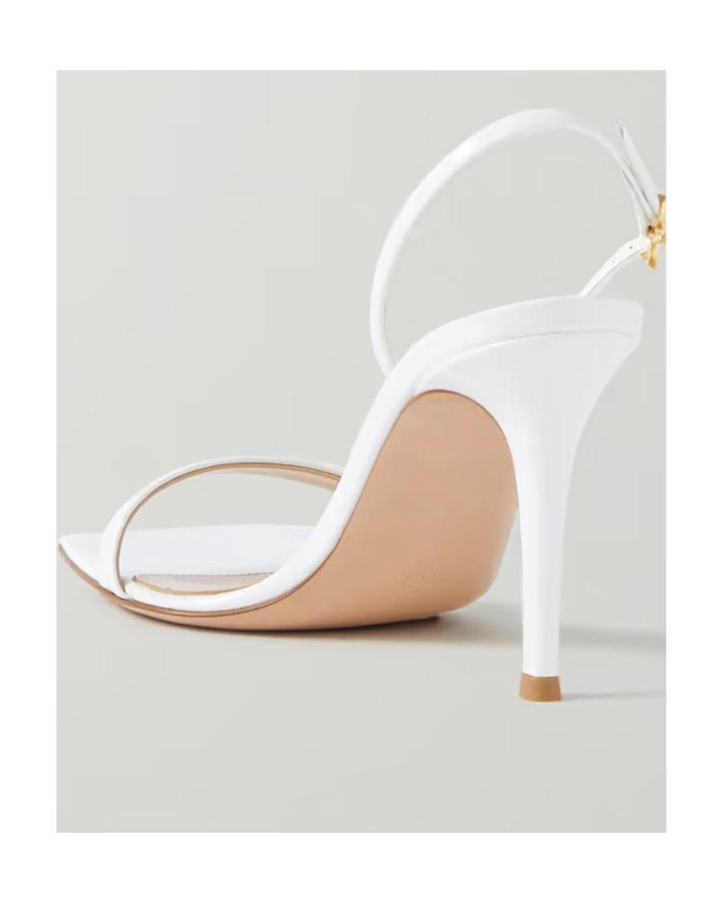 Gianvito Rossi White Ribbon Open Toe Sandals