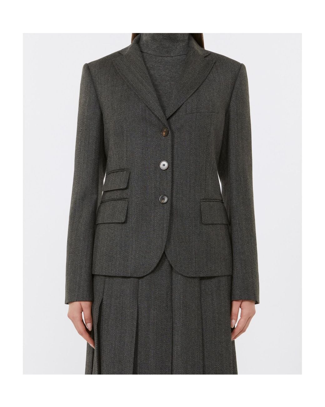 Max Mara Black Studio Panino Single-Breasted Jacket