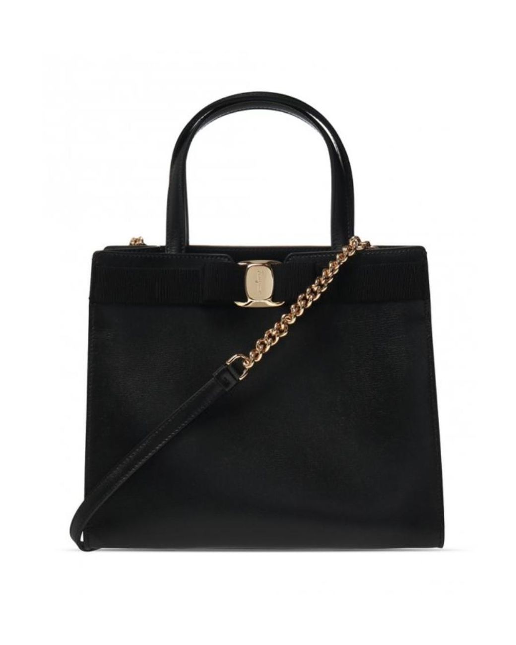 Ferragamo Black Logo Handbag