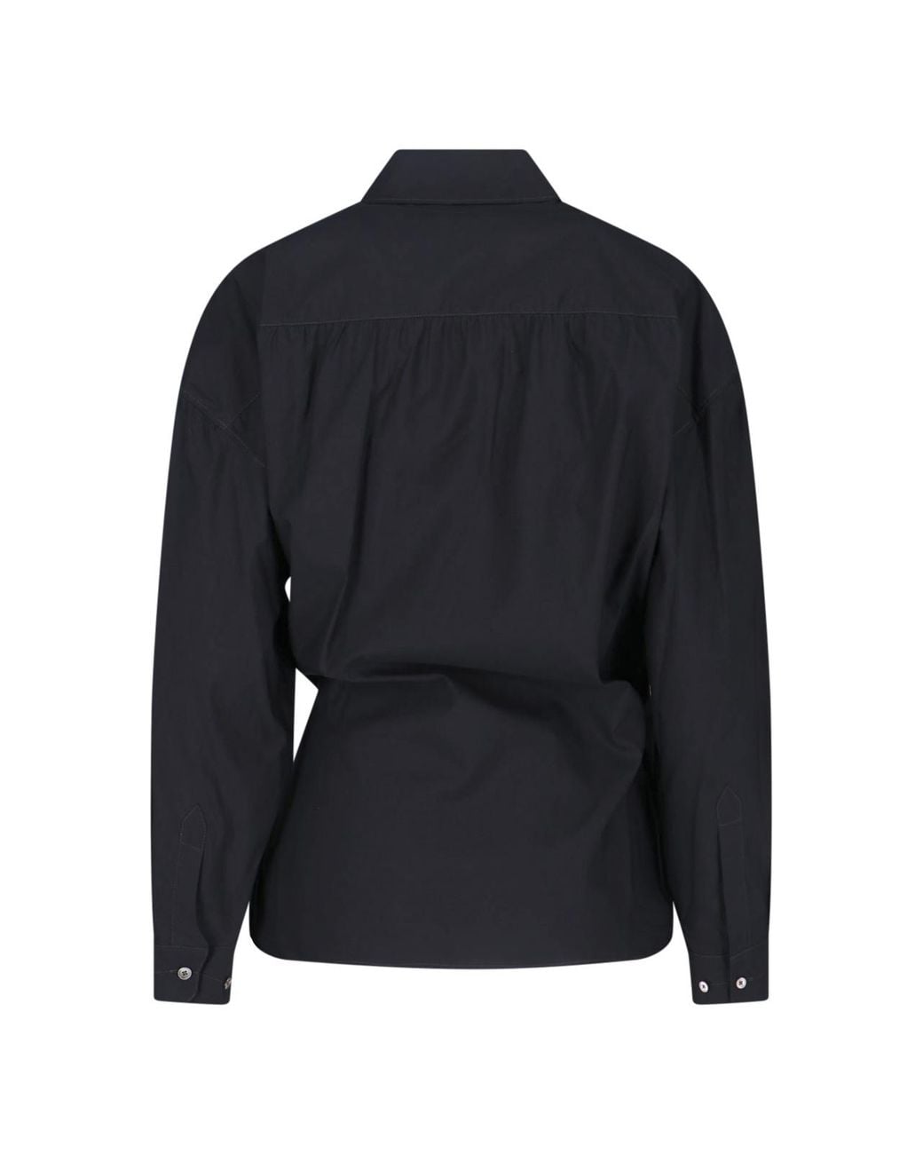 Lemaire Blue Long Sleeved Twisted Shirt