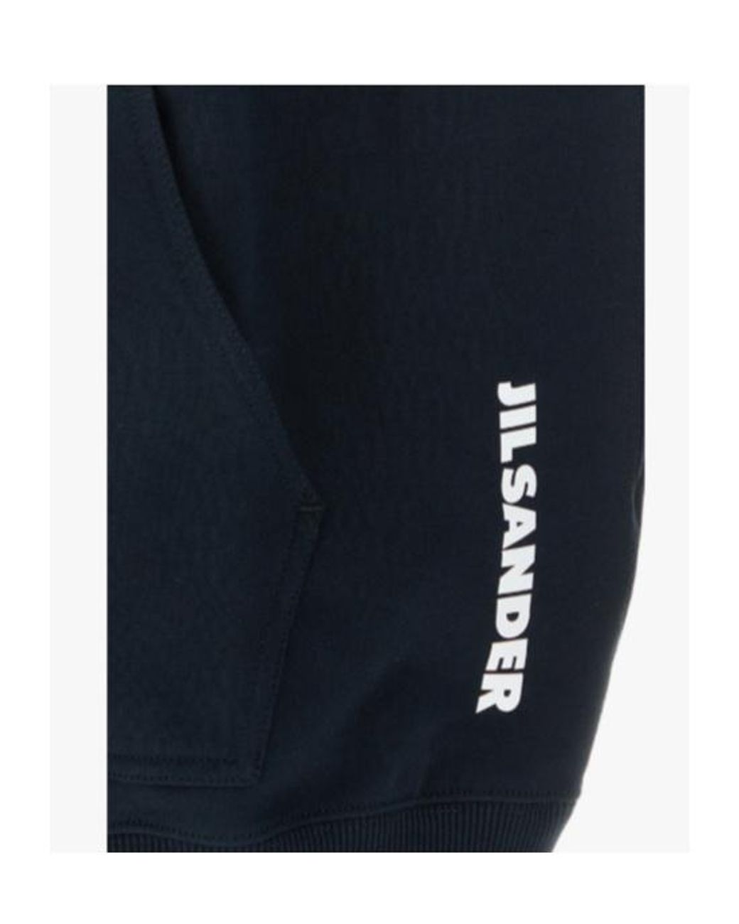 Jil Sander Blue Zip-Up Hoodie for men