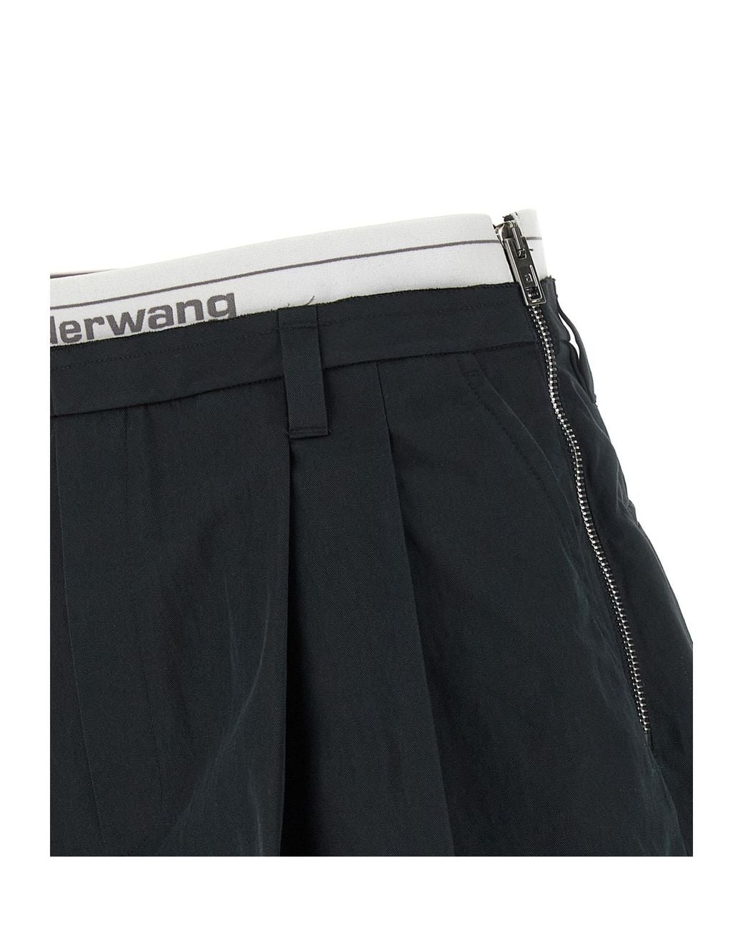 Alexander Wang Black Logo Band Shorts