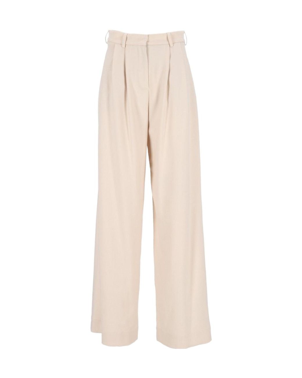 Al Duca D'aosta Natural Casual Trousers With Belt Loops