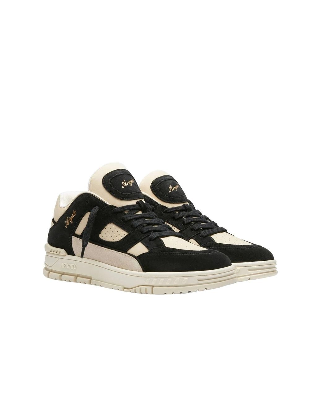 Axel Arigato Brown Area Lo Panelled Suede Sneakers for men