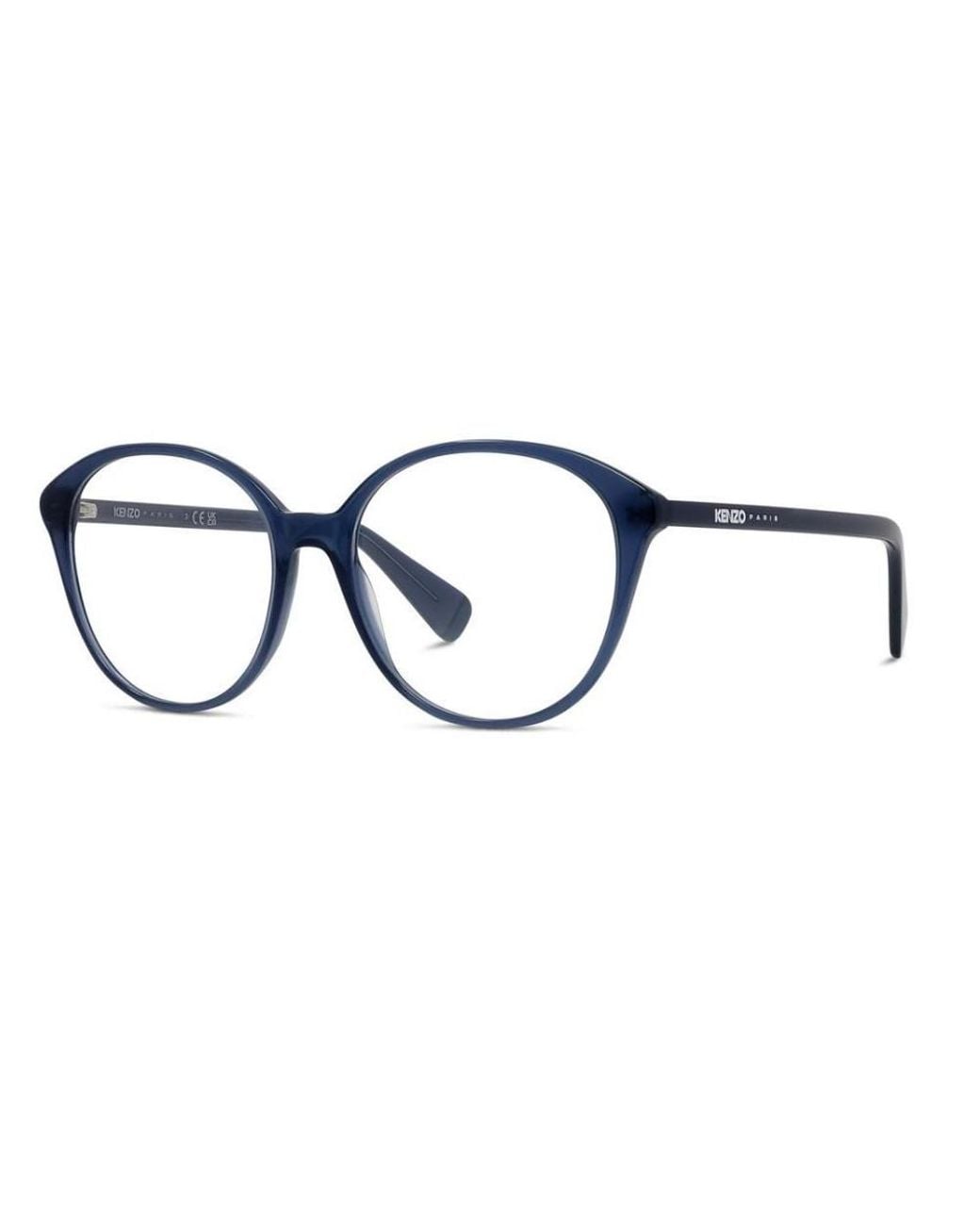 KENZO White Full-Rimmed Plano Lenses