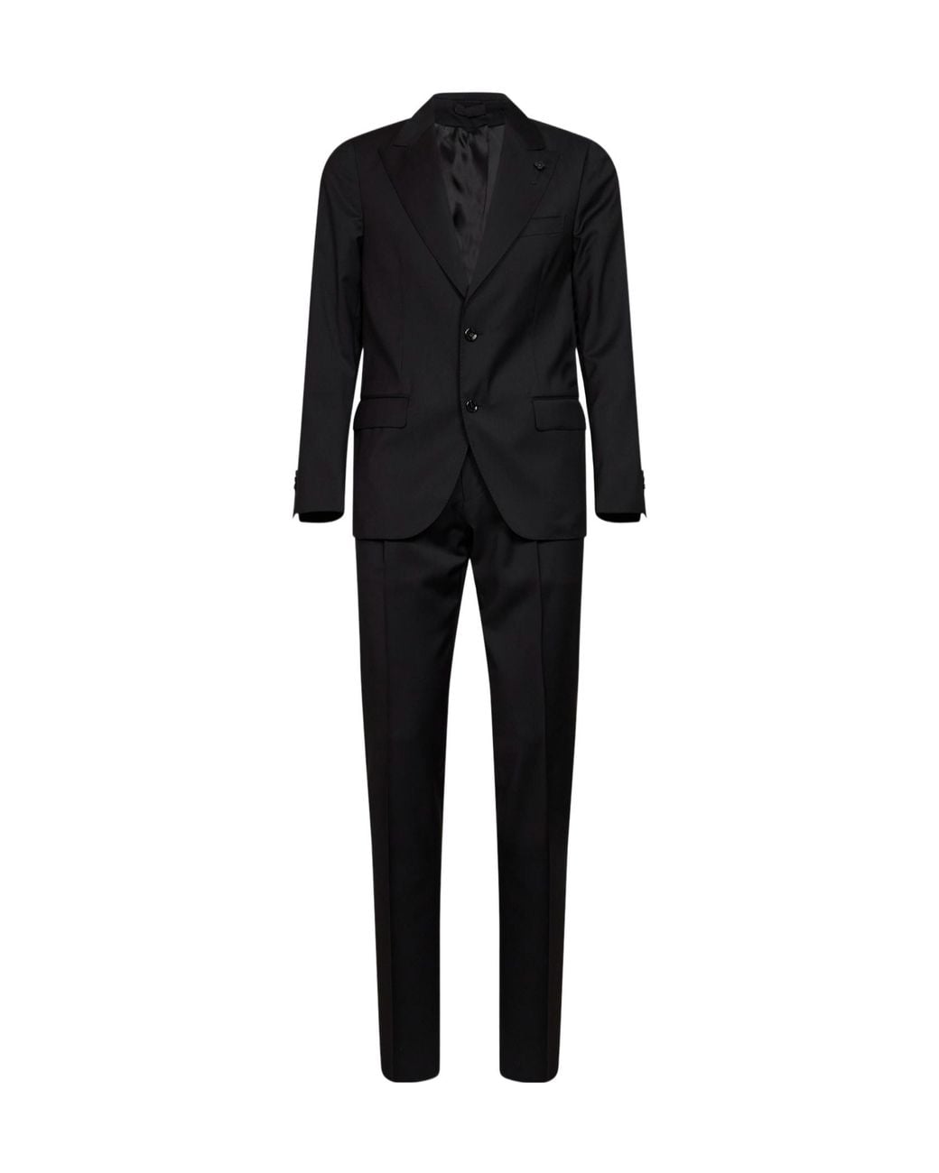 Lardini Black Two-Button Tailored Suit