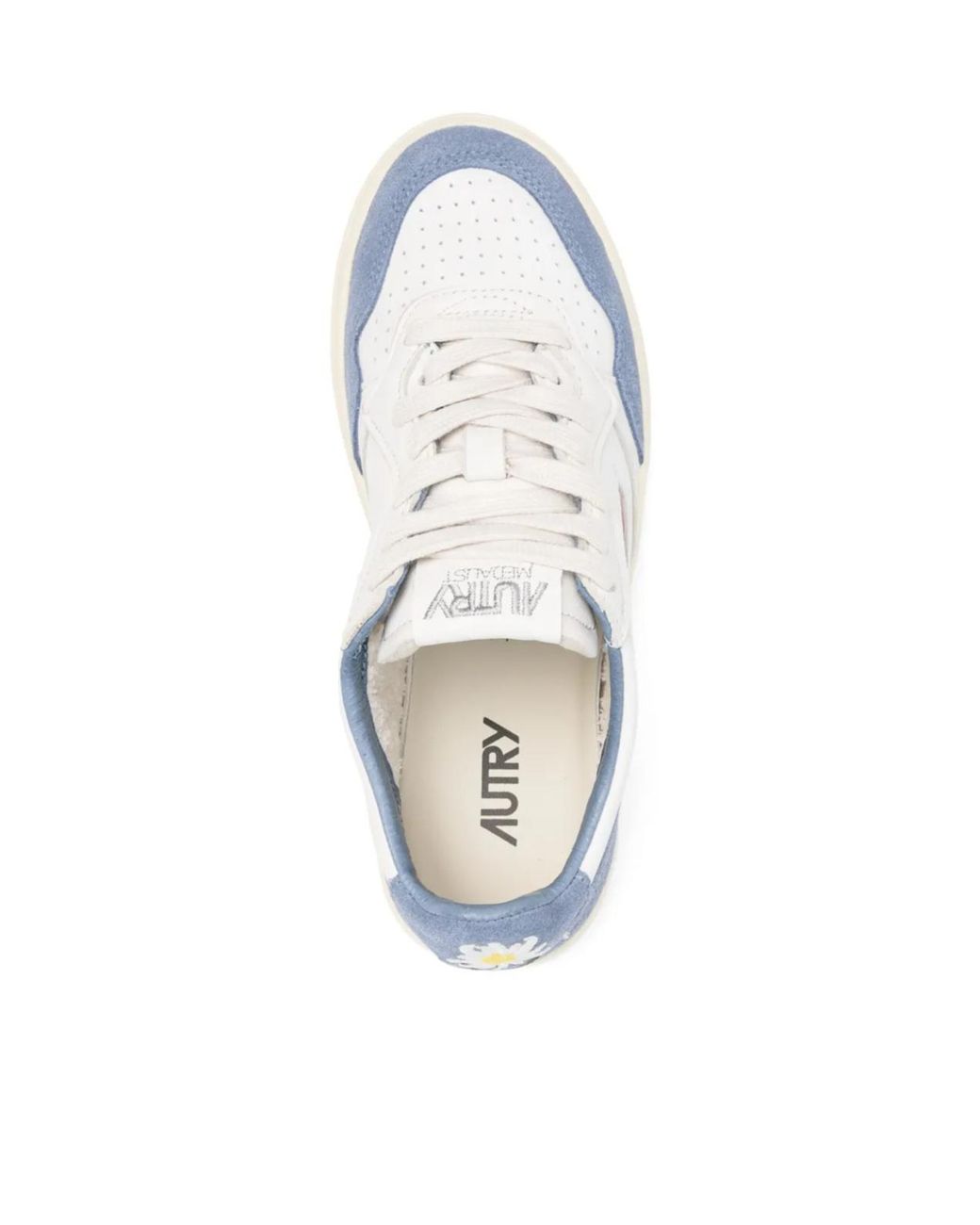 Autry White Medalist Low Lace-Up Sneakers