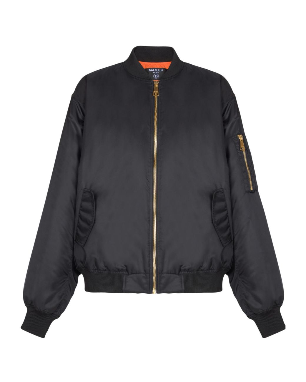 Balmain Black Printed Bomber Jacket for men