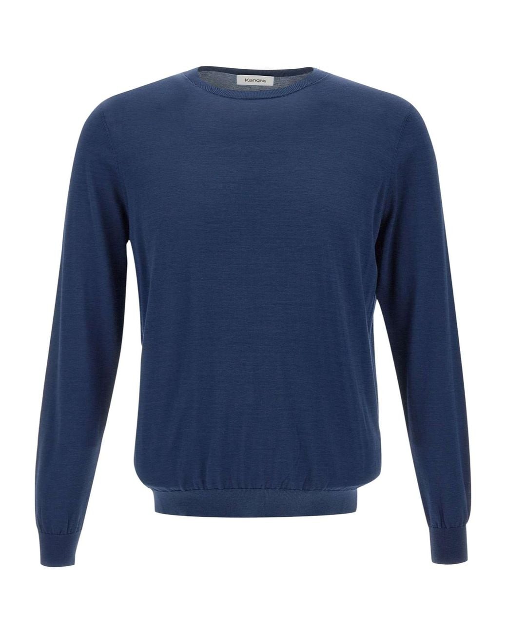 Kangra Cashmere Blue Kangra Crew Neck Regular Fit Sweater for men