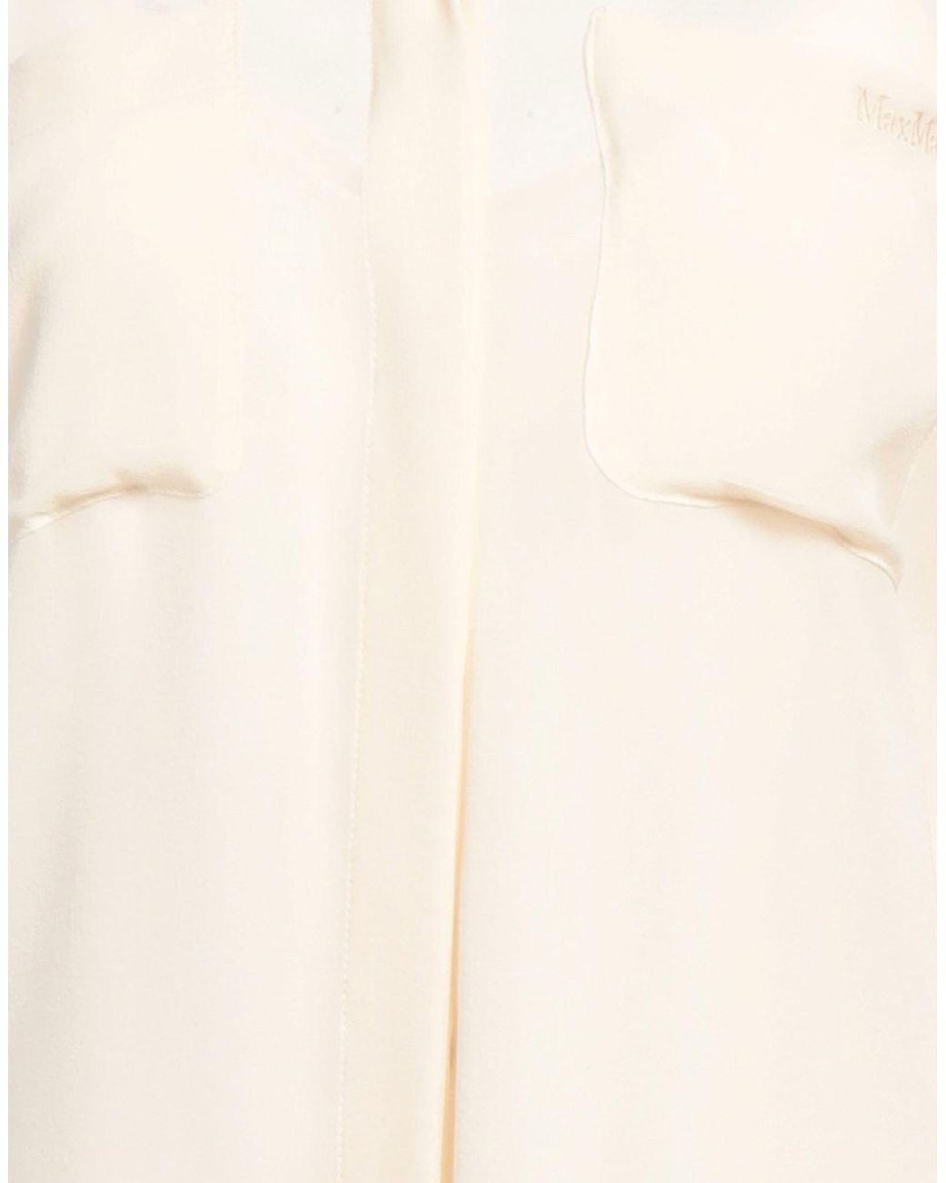 Max Mara White Embroidered Logo Shirt