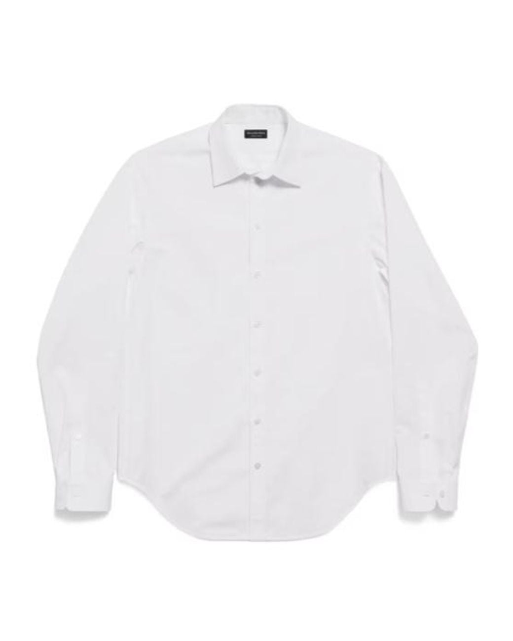 Balenciaga White Collared Long-Sleeve Shirt for men