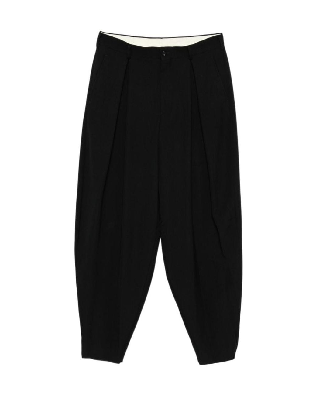 Comme des Garçons Black Pleated Casual Trousers for men