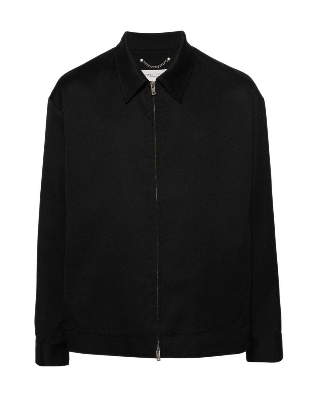 Golden Goose Deluxe Brand Black Zip-Up Shirt Jacket for men