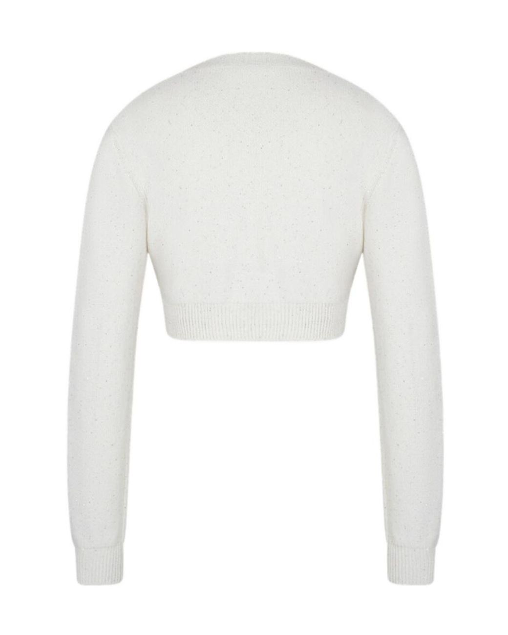 Fabiana Filippi White Long-Sleeved Knitted Cardigan