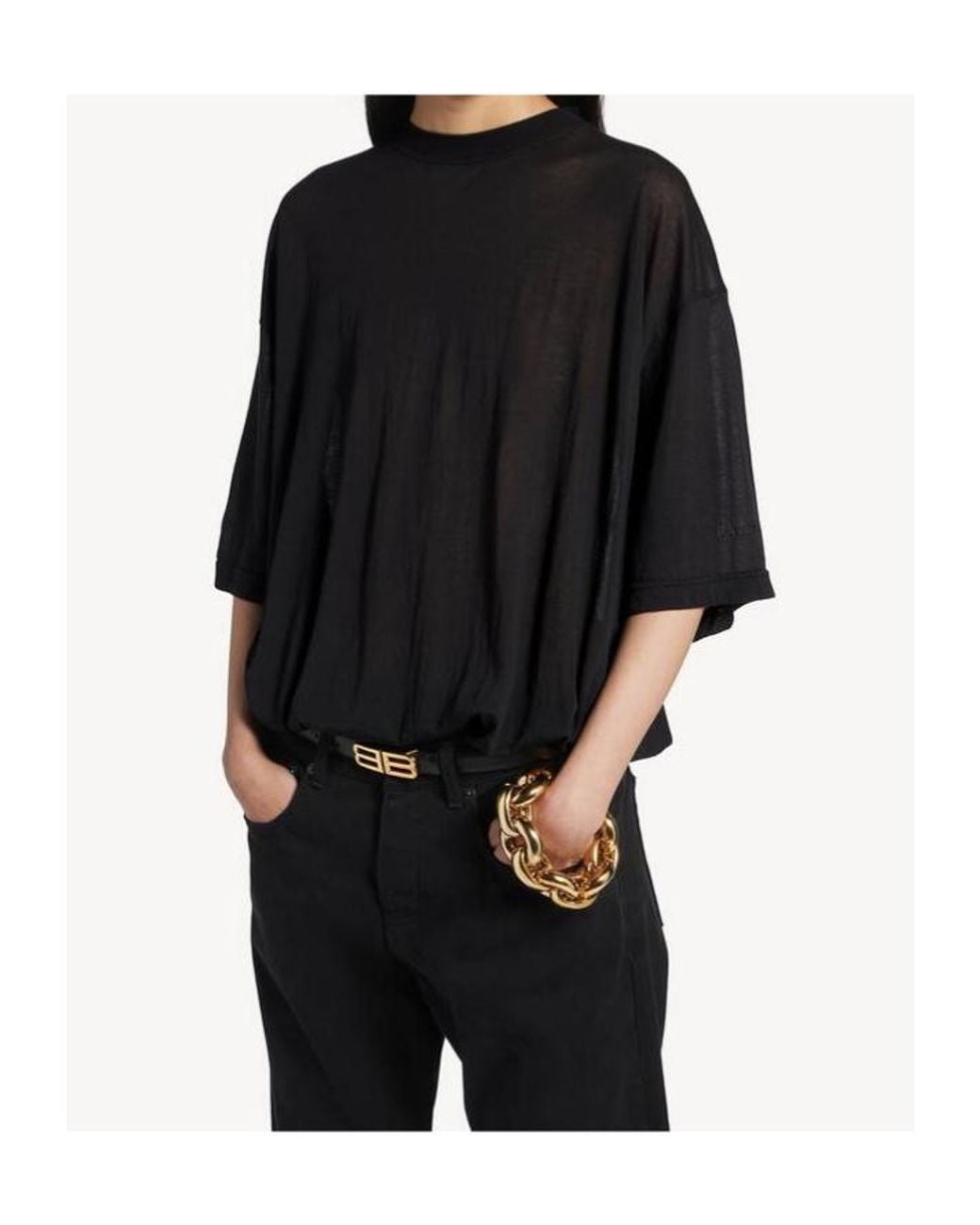 Balenciaga Black Oversized T-Shirt Body