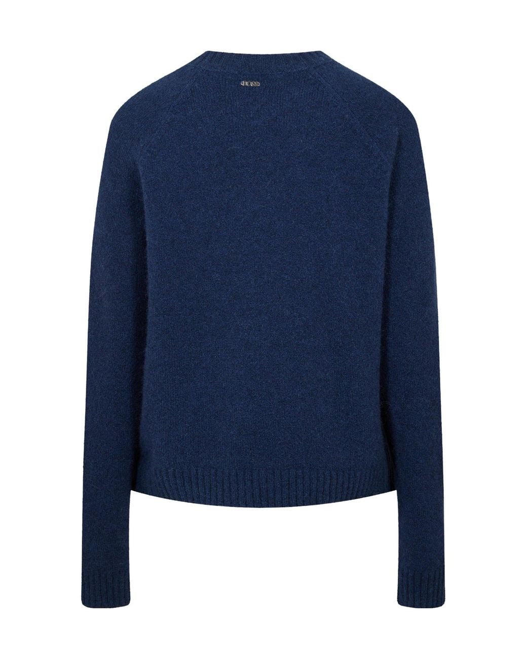 Boss Blue Relaxed Crewneck Raglansleeve Knit Top