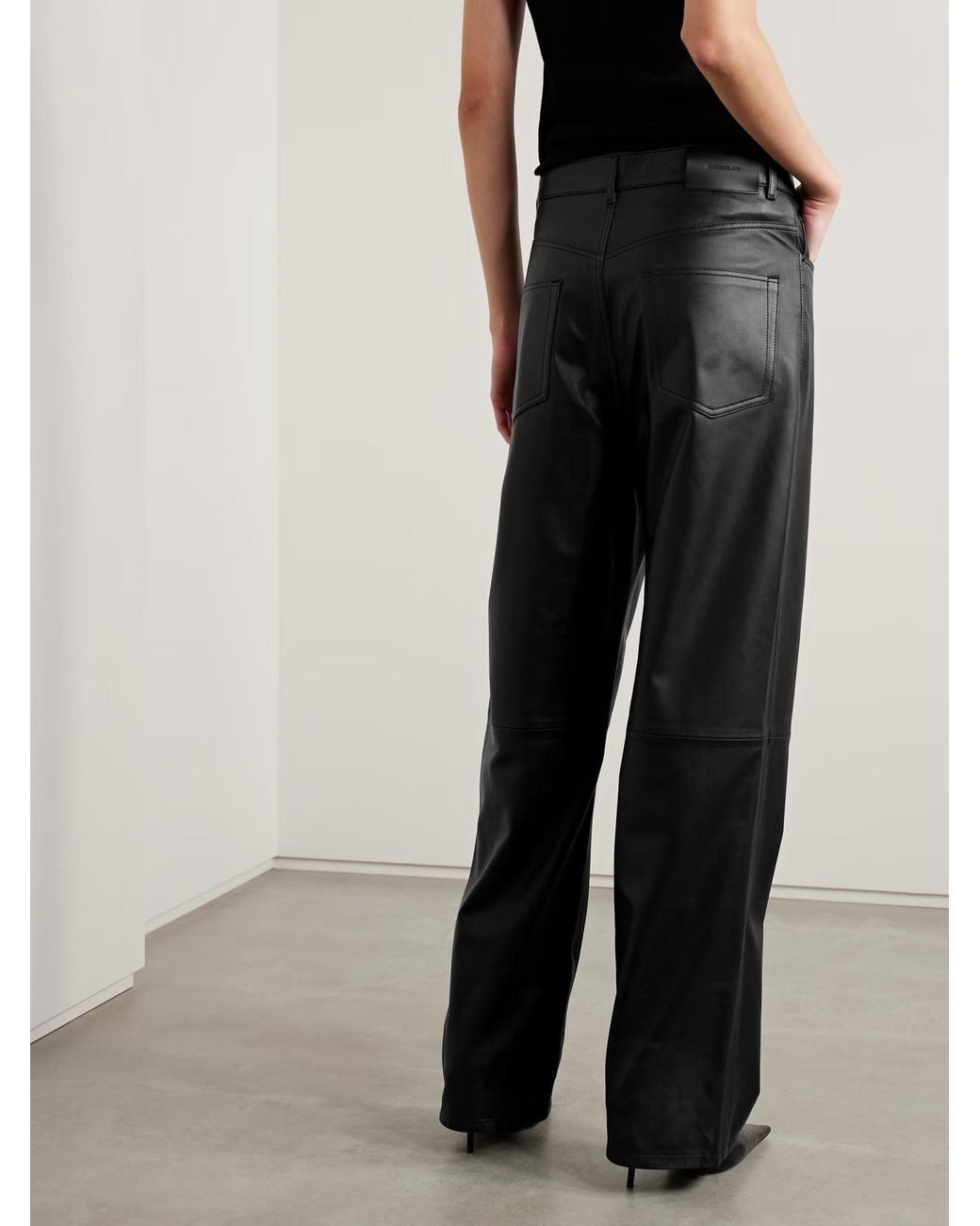 Wardrobe NYC Black Wide-Leg Casual Pants