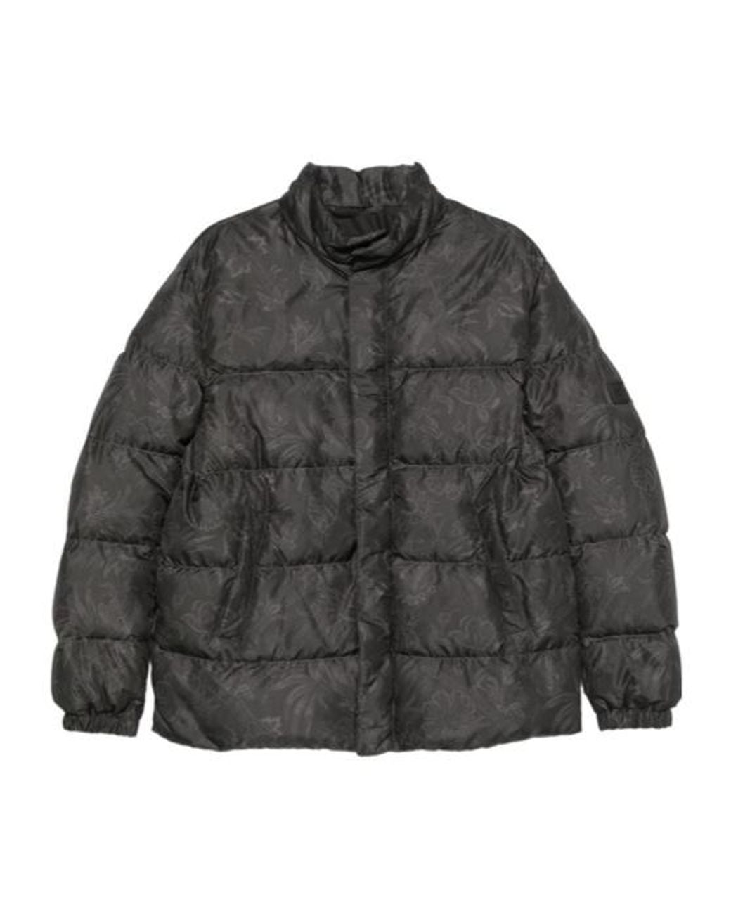 Etro Gray Paisley Puffer Jacket for men