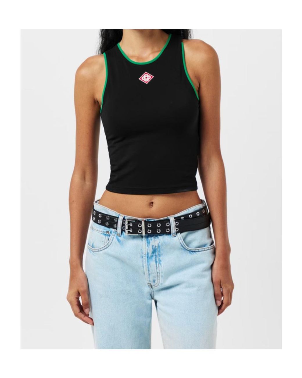 Casablanca Black Logo Patch Vest