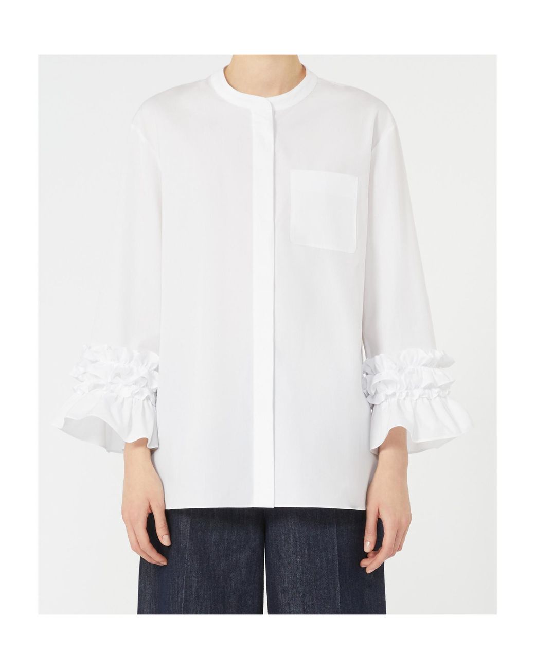 Max Mara White 'S Favola Long-Sleeved Shirt