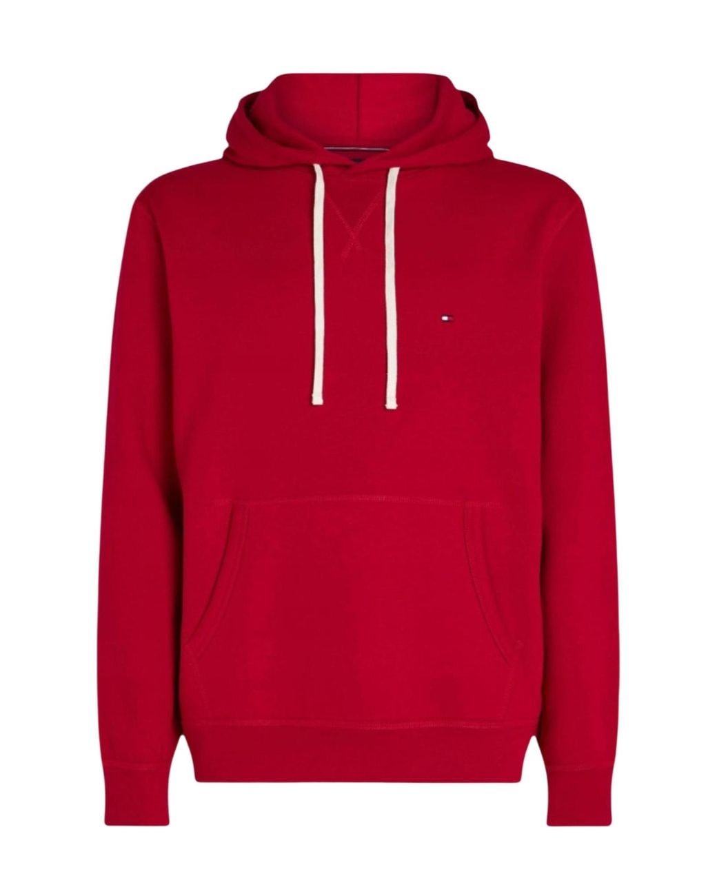 Tommy Hilfiger Red Long-Sleeve Hooded Sweatshirt for men