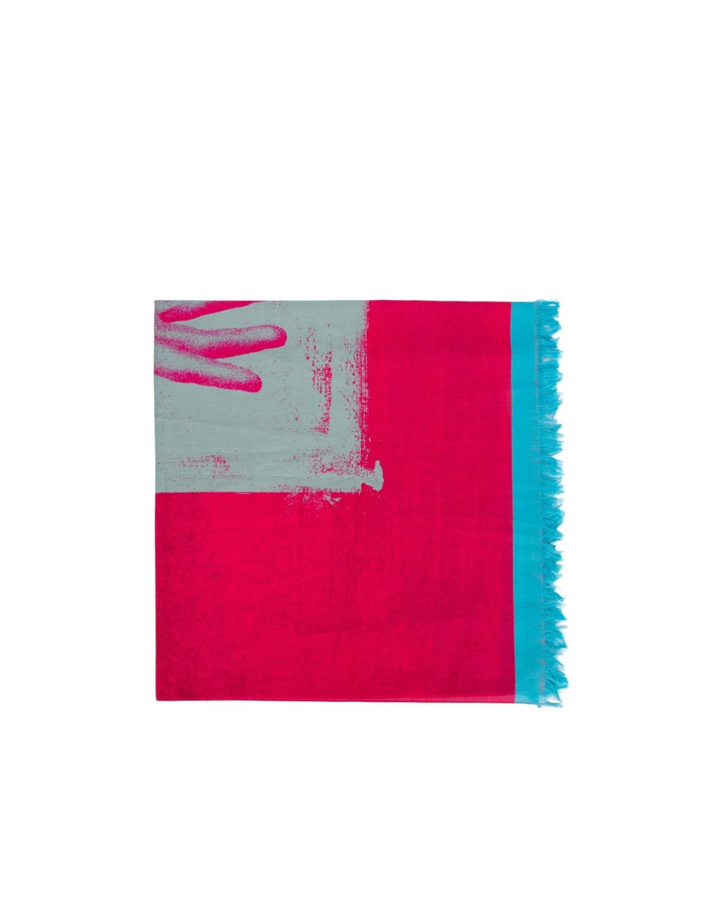Loewe Pink Pattern Tassel Scarf
