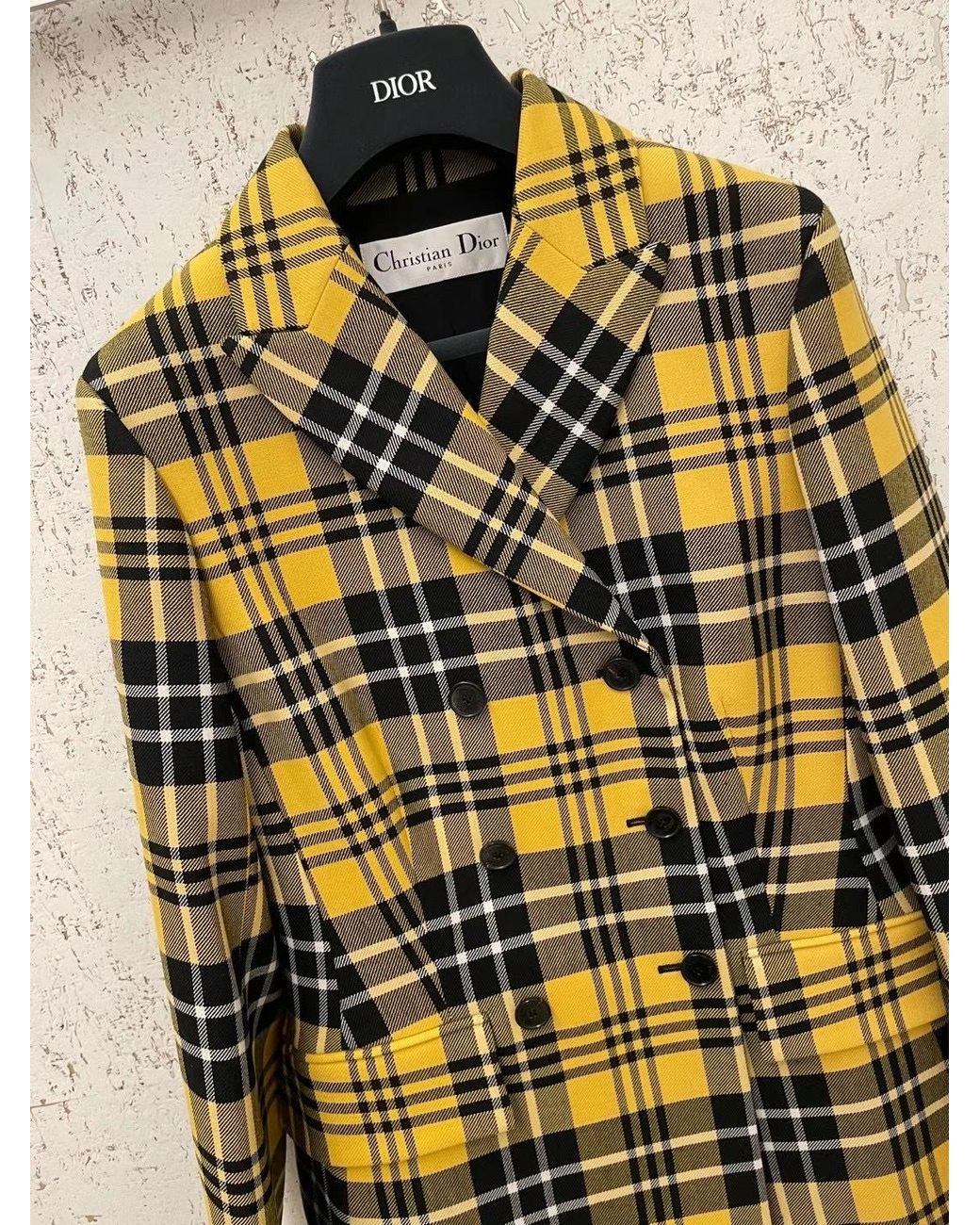 Dior Yellow Fitted Jacket
