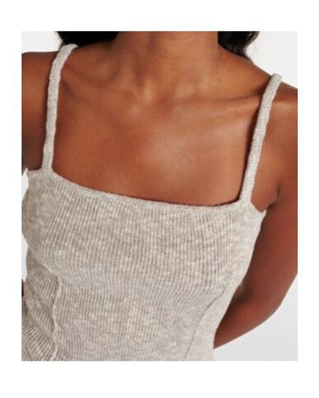 Magda Butrym Natural Knitted Linen And Cotton Bodysuit