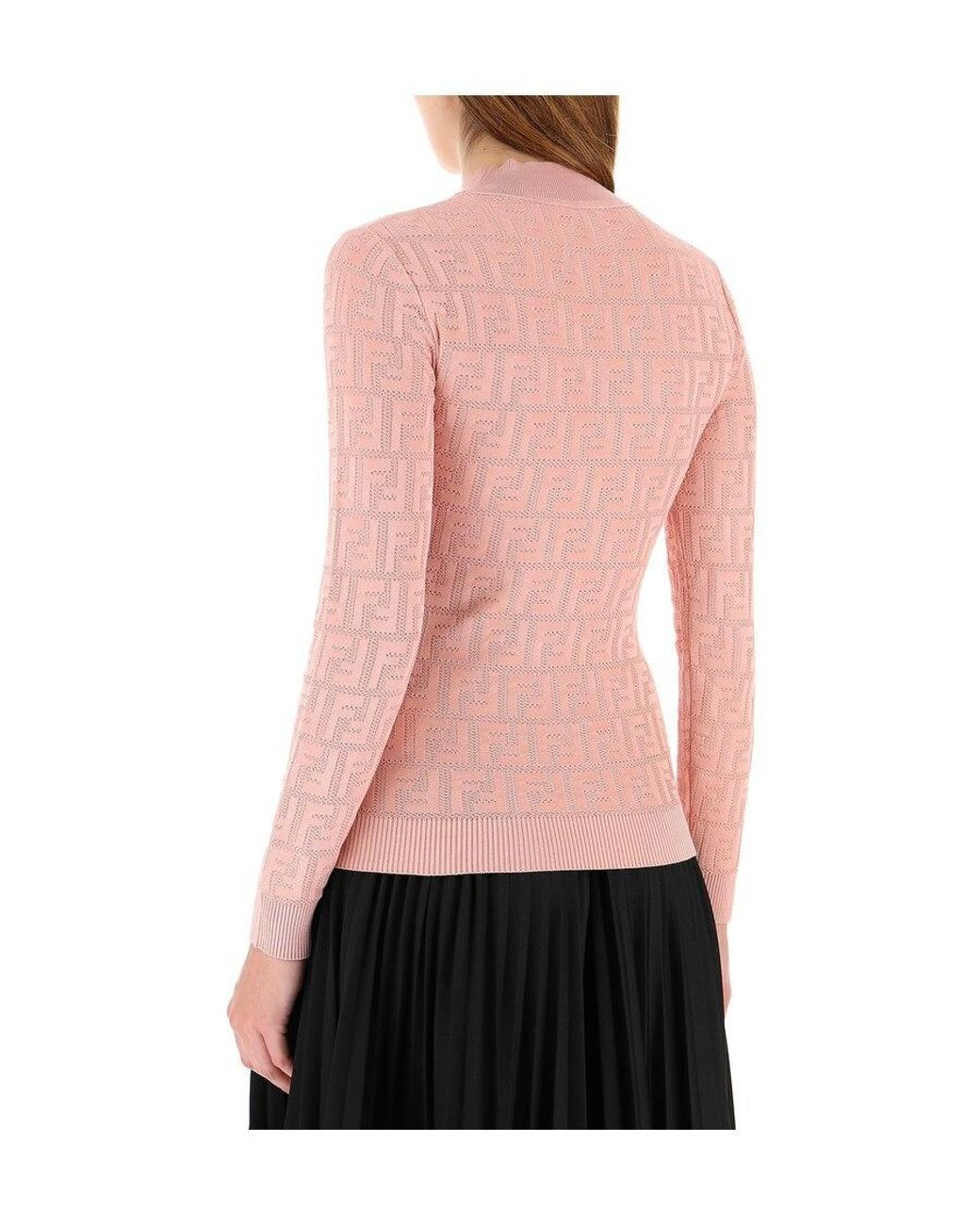 Fendi Pink Ff Pattern Pullover