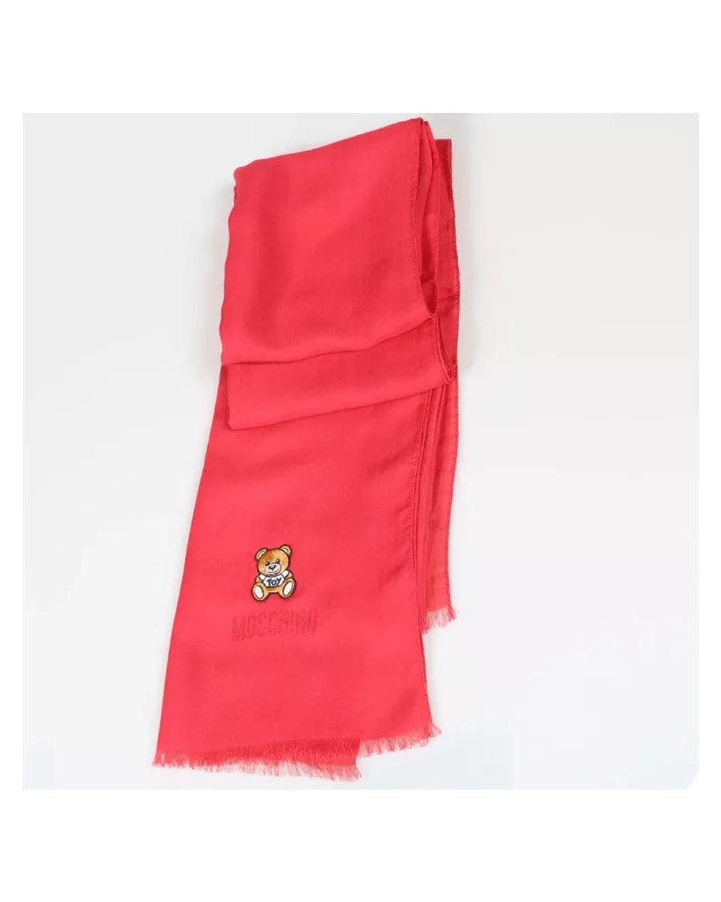 Moschino Red Logo Scarf for men