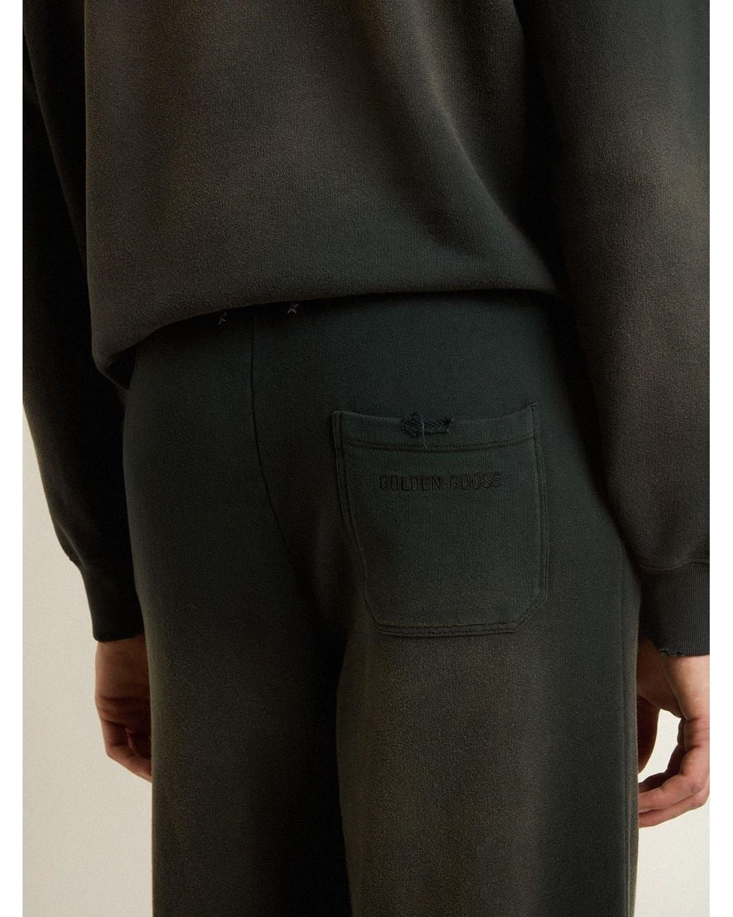 Golden Goose Deluxe Brand Gray Drawstring Track Pants for men