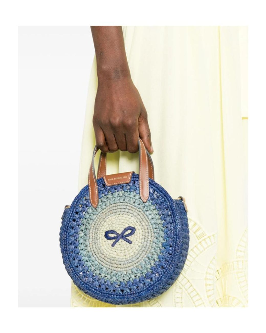 Anya Hindmarch Blue Woven Shoulder Bag