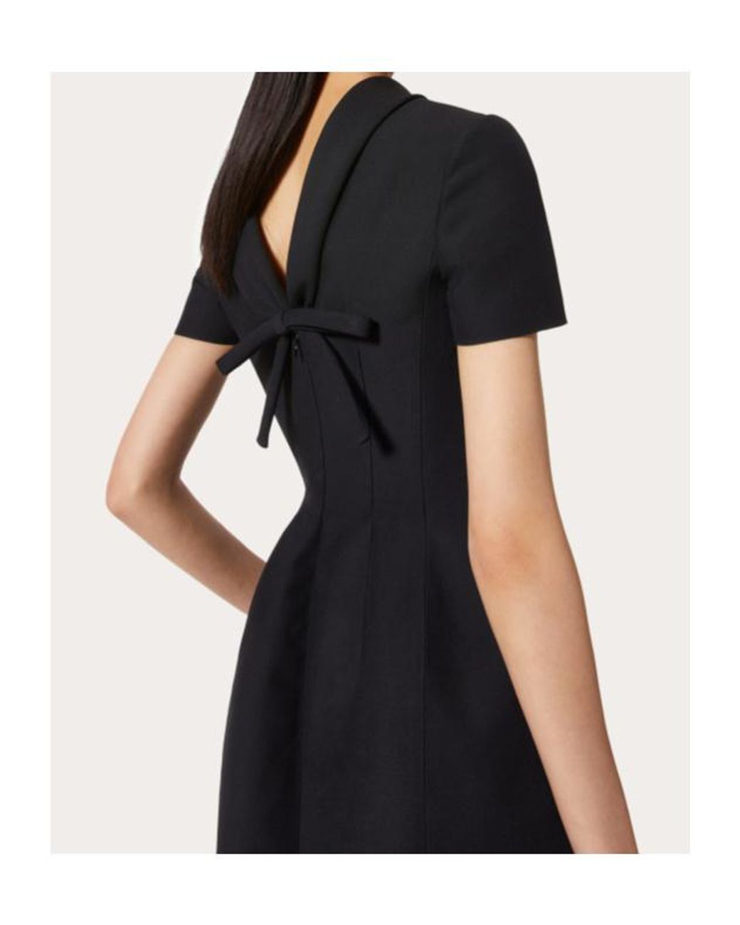 Valentino Black Bow-Detail Mini Dress